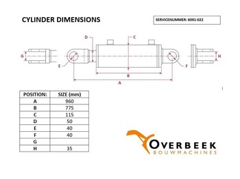 Hidraulică Ahlmann AZ85 - 4102894A - Swivel cylinder/Schwenkzylinder: Foto 5