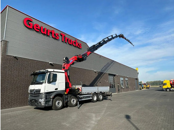 Camion cu macara, Camion platformă Mercedes-Benz Arocs 3251 8X2 + HMF 7020-K7 FJ 1400-K6 KRAAN/KR: Foto 2