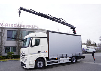 Leasing de MERCEDES-BENZ Actros 1845 Crane HIAB / Curtain / 2 pieces MERCEDES-BENZ Actros 1845 Crane HIAB / Curtain / 2 pieces: Foto 1