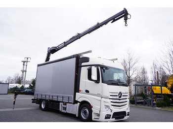 Leasing de MERCEDES-BENZ Actros 1845 Crane HIAB / Curtain / 2 pieces MERCEDES-BENZ Actros 1845 Crane HIAB / Curtain / 2 pieces: Foto 2