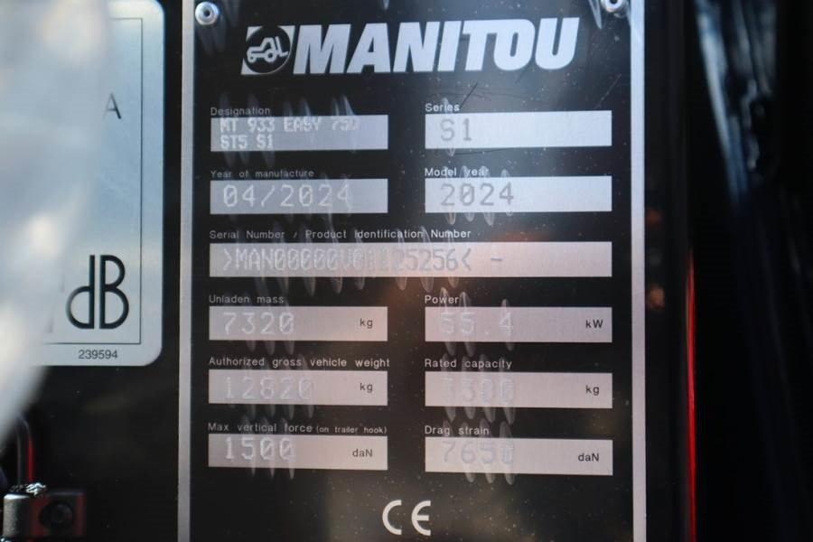 Stivuitor telescopic Manitou MT933 EASY 75D ST5 S1 Valid inspection, *Guarantee: Foto 6