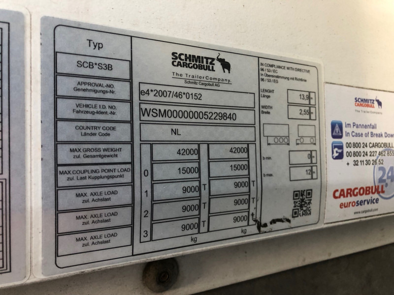 Semiremorcă furgon Schmitz Cargobull SCB S3B / 3 as / 2x Liftas / Box / APK TUV 05-25: Foto 13