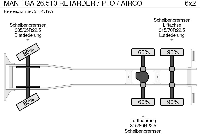 Leasing de MAN TGA 26.510 RETARDER / PTO / AIRCO MAN TGA 26.510 RETARDER / PTO / AIRCO: Foto 13