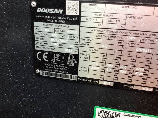 Electrostivuitor Doosan B30X-7 PLUS: Foto 7