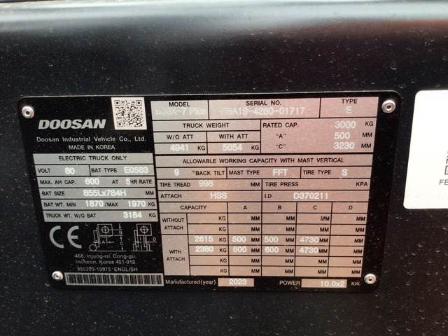 Electrostivuitor Doosan B30X-7 PLUS: Foto 6