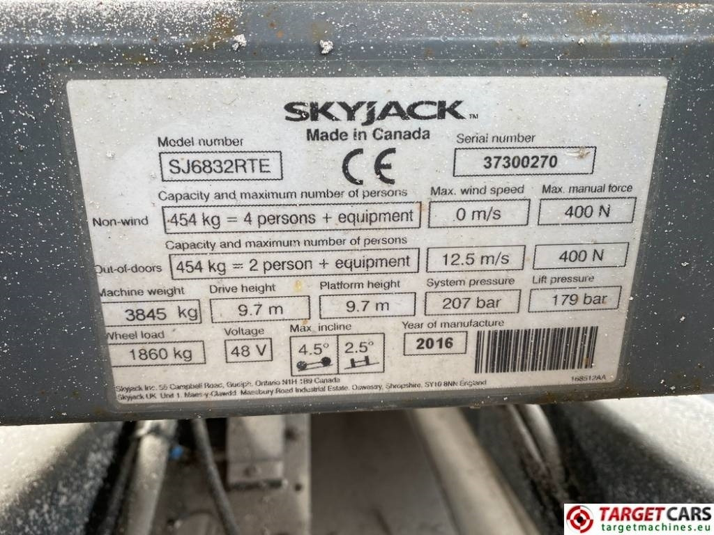 Platforma foarfeca SkyJack SJ6832 RTE Electric 4x4 Scissor Work Lift 1175cm: Foto 11