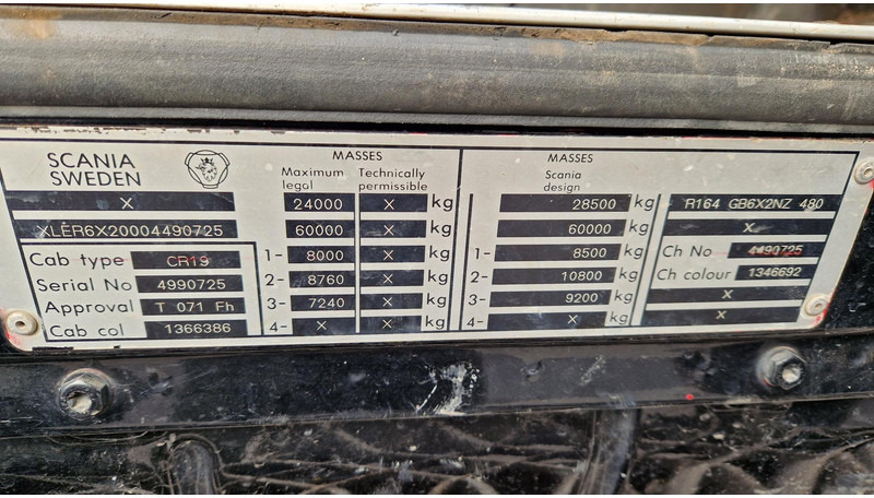 Leasing de Scania R164 6X2 EFFER 150 full steel Scania R164 6X2 EFFER 150 full steel: Foto 15