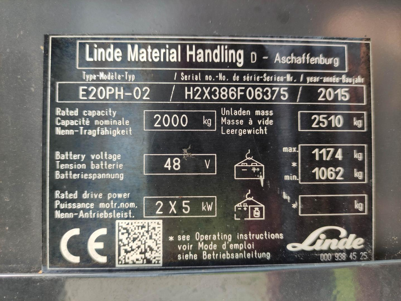 Electrostivuitor Linde E20-PH-02: Foto 6