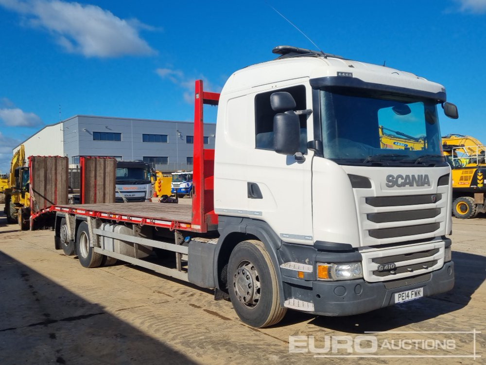 Camion platformă pentru transport de utilaje grele 2014 Scania G410: Foto 7